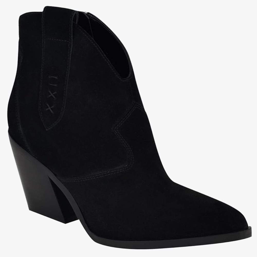 Nine West Black Suede Ankle Booties